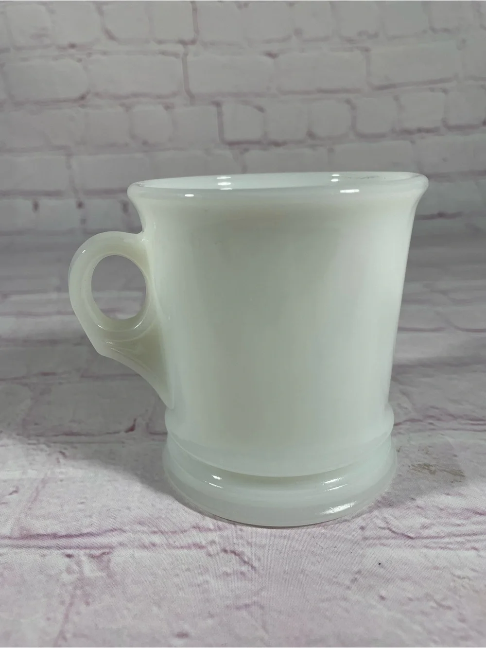Vintage Avon Iron Horse Locomotive Train White Milk Glass Shaving Mug